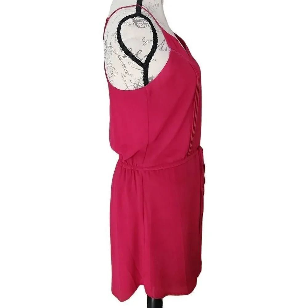 Naked Zebra Ladies Red Spaghetti Strap Tie Waist Dress - Size Small - Picture 2 of 10